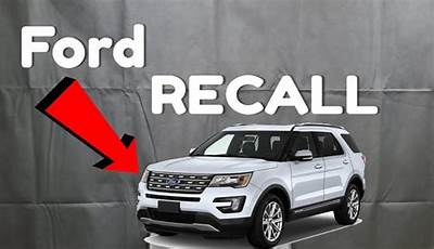 2015 Ford Explorer Recall List