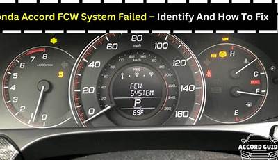 2015 Honda Accord Fcw System Failed