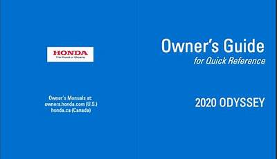 2020 Honda Odyssey Owners Manual