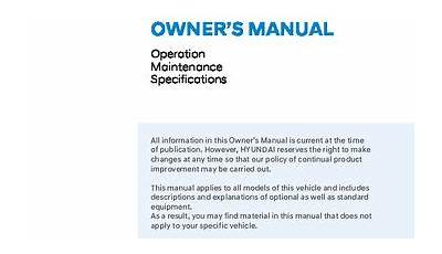 2022 Hyundai Tucson Owners Manual