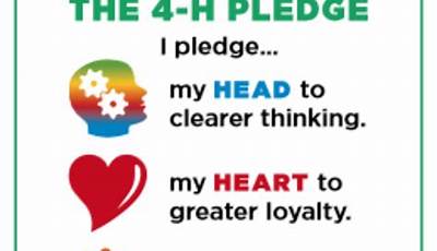 4 H Pledge Printable