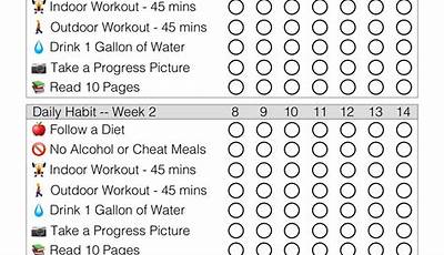 75 Hard Printable Checklist