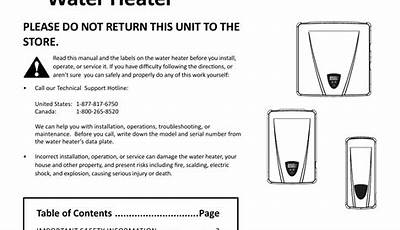 A.o. Smith Tankless Water Heater Manual