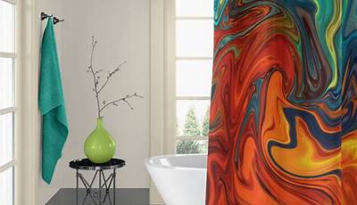Abstract Line Art Shower Curtain