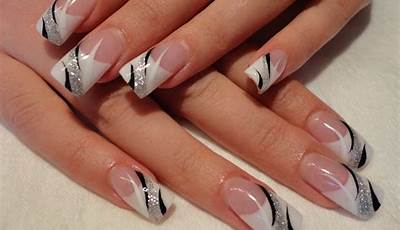 Abstract Nails Design French Tips