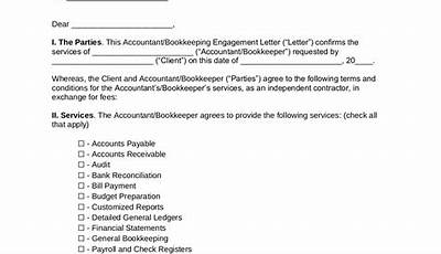 Accounting Engagement Letter Sample