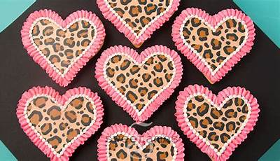Animal Print Valentine Cookies