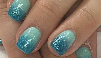 Aqua Blue French Tips