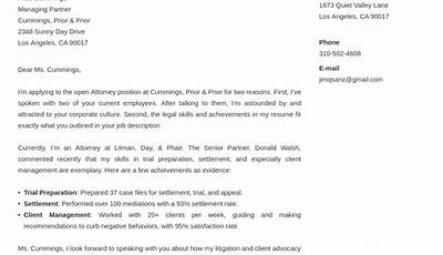 Attorney Cover Letter Samples