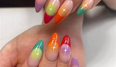 Aura Nails With French Tips