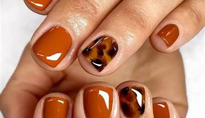 Autumn Nails Colors Orange And Brown