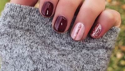 Autumn Nails Gel Short