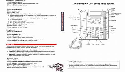Avaya 1416 Phone Manual