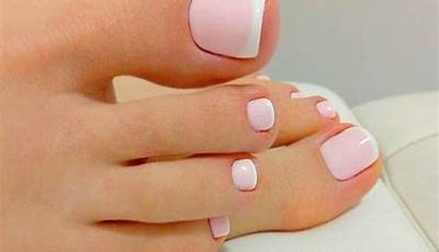 Baby Pink French Tips Toes