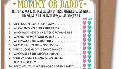 Baby Shower Games For Men And Women