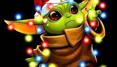 Baby Yoda Christmas Phone Wallpaper