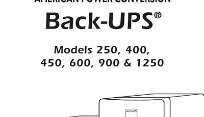 Back Ups 450 Manual