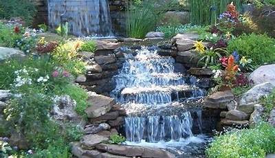 Backyard Pond Designs Waterfall
