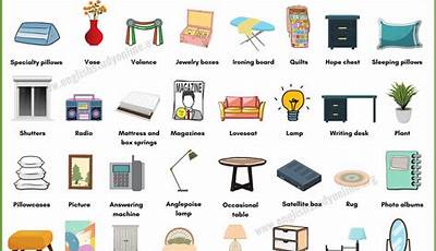 Bedroom Furniture Names In English