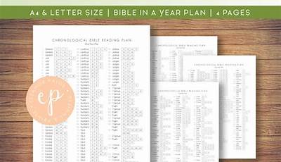 Bible In A Year Reading Plan Printable