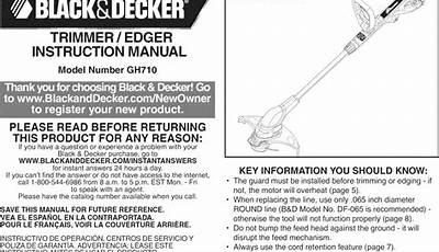 Black And Decker Gh710 Manual