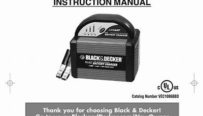 Black And Decker Smart Battery Charger Instruction Manual