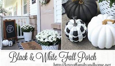 Black And White Fall Decor Porch