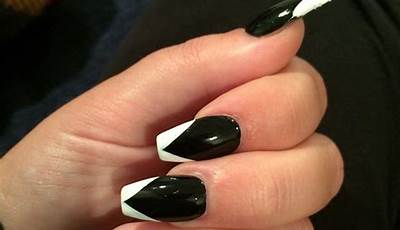Black And White Nails French Tips
