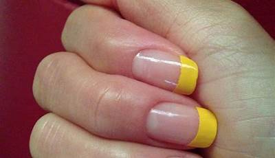 Black And Yellow French Tips