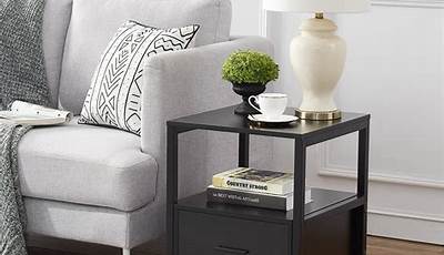 Black End Tables For Living Room With Storage