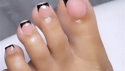 Black French Tips Hands And Toes