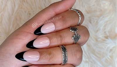 Black French Tips Nails