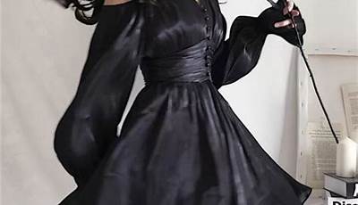 Black Hoco Dress Emo
