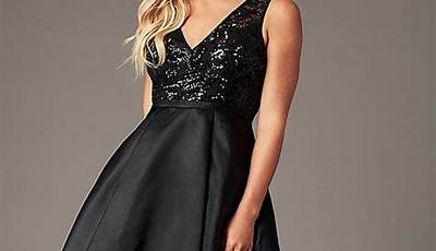 Black Hoco Dress Medium Length