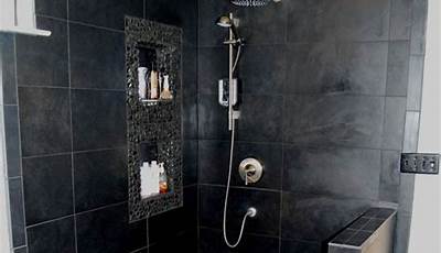 Black Shower Floor Tile Ideas