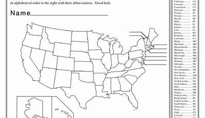 Blank Us Map Quiz Printable