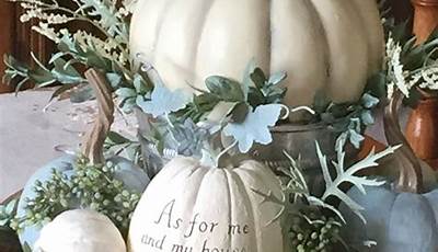 Blue And White Fall Decor Front Porch