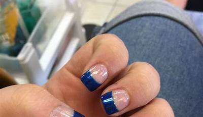 Blue French Tips Design