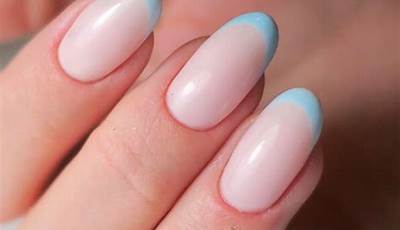 Blue French Tips Pastel