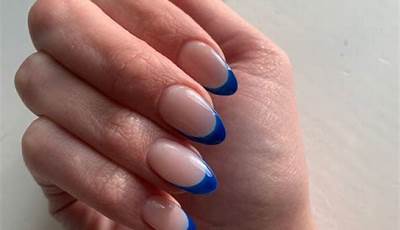 Blue French Tips Round