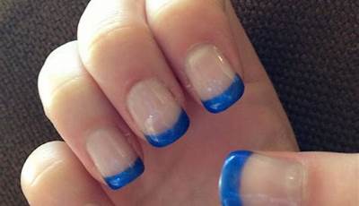 Blue French Tips Straight
