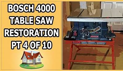 Bosch 4000 Table Saw Manual