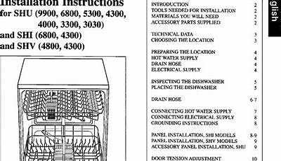 Bosch Dishwasher Owners Manual