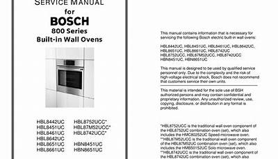 Bosch Oven Repair Manual