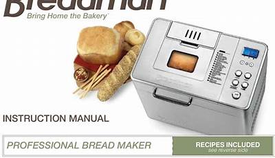Breadman Bread Machine Manual