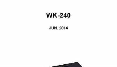Casio Wk-240 Manual