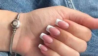 Casual Acrylic Nails French Tips