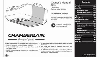 Chamberlain C273 Manual