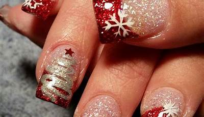 Christmas Acrylic Nails Holiday Short Square