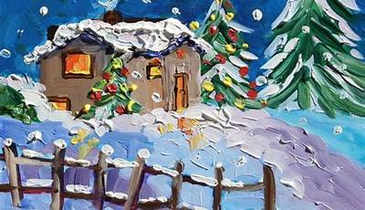 Christmas Canvas Paintings Landscape